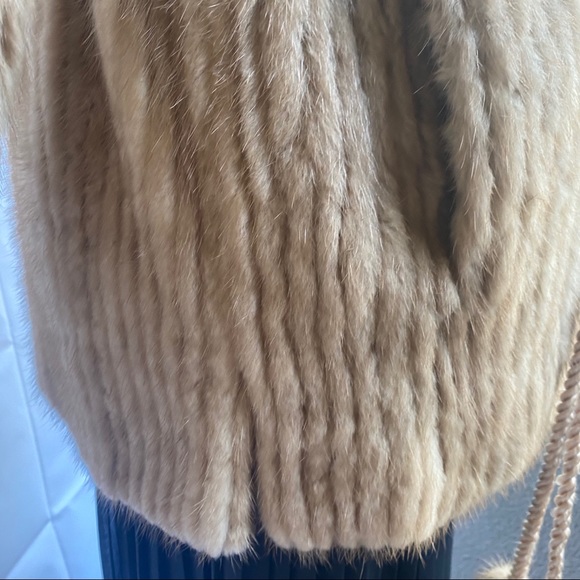 Hudson’s Fur Salon Cost Jacket Coat Tan Sz Medium - Picture 3 of 8